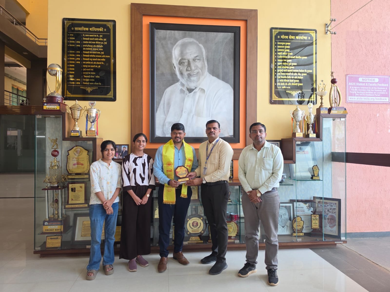 Felicitation at Dnyanshree College
